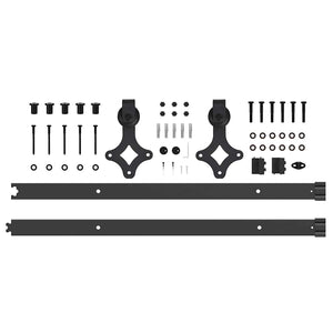 Schiebetürbeschlag-Set, 152.4cm, Schwarz