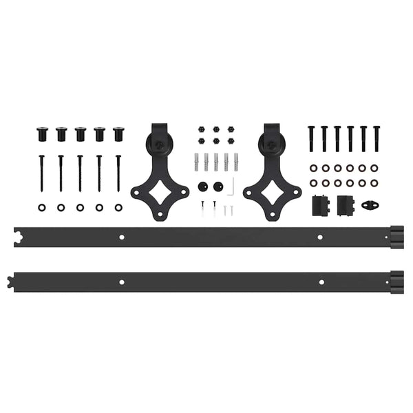 Schiebetürbeschlag-Set, 152.4cm, Schwarz