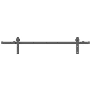 Schiebetürbeschlag Set 152cm Schwarz Stahl