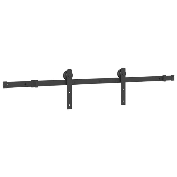 Schiebetürbeschlag Set 152cm Schwarz Stahl