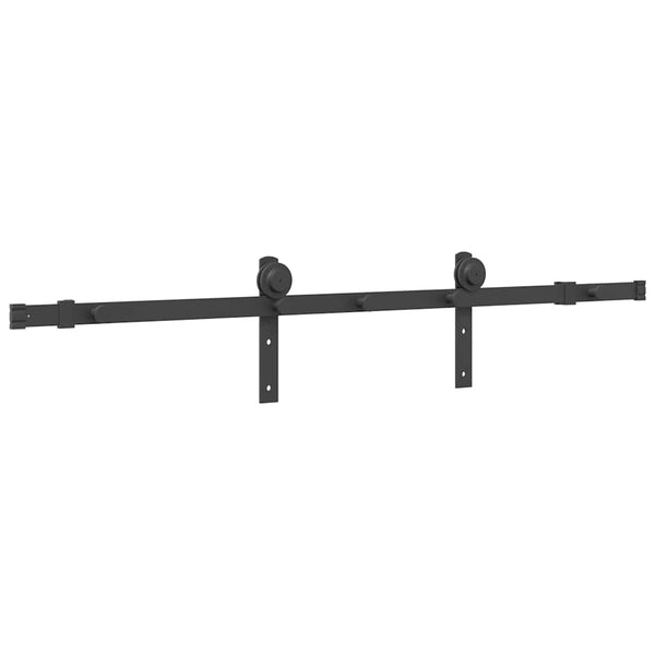 Schiebetürbeschlag Set 152cm Schwarz Stahl
