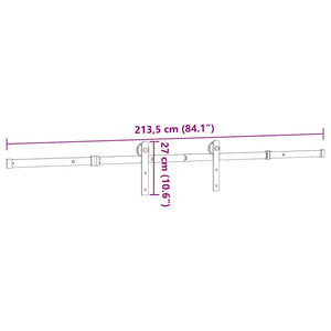 Schiebetürbeschlag Set 213,5cm Schwarz