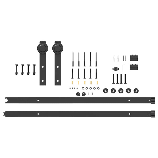Schiebetürbeschlag Set 213,5cm Schwarz