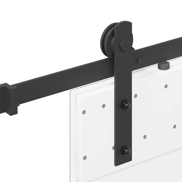 Schiebetürbeschlag Set 213,5cm Schwarz