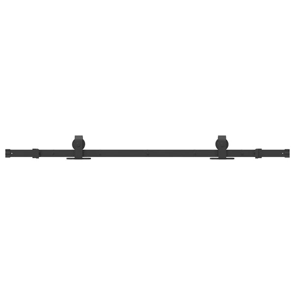 Schiebetürbeschlag Set 152,5 cm Stahl Schwarz