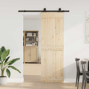 Schiebetürbeschlag Set 152,5 cm Stahl Schwarz