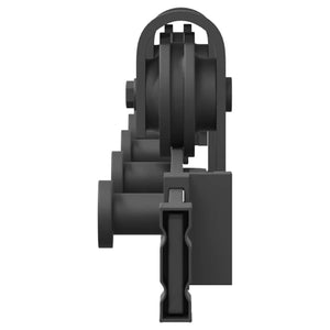 Schiebetürbeschlag Set 152,5 cm Stahl Schwarz