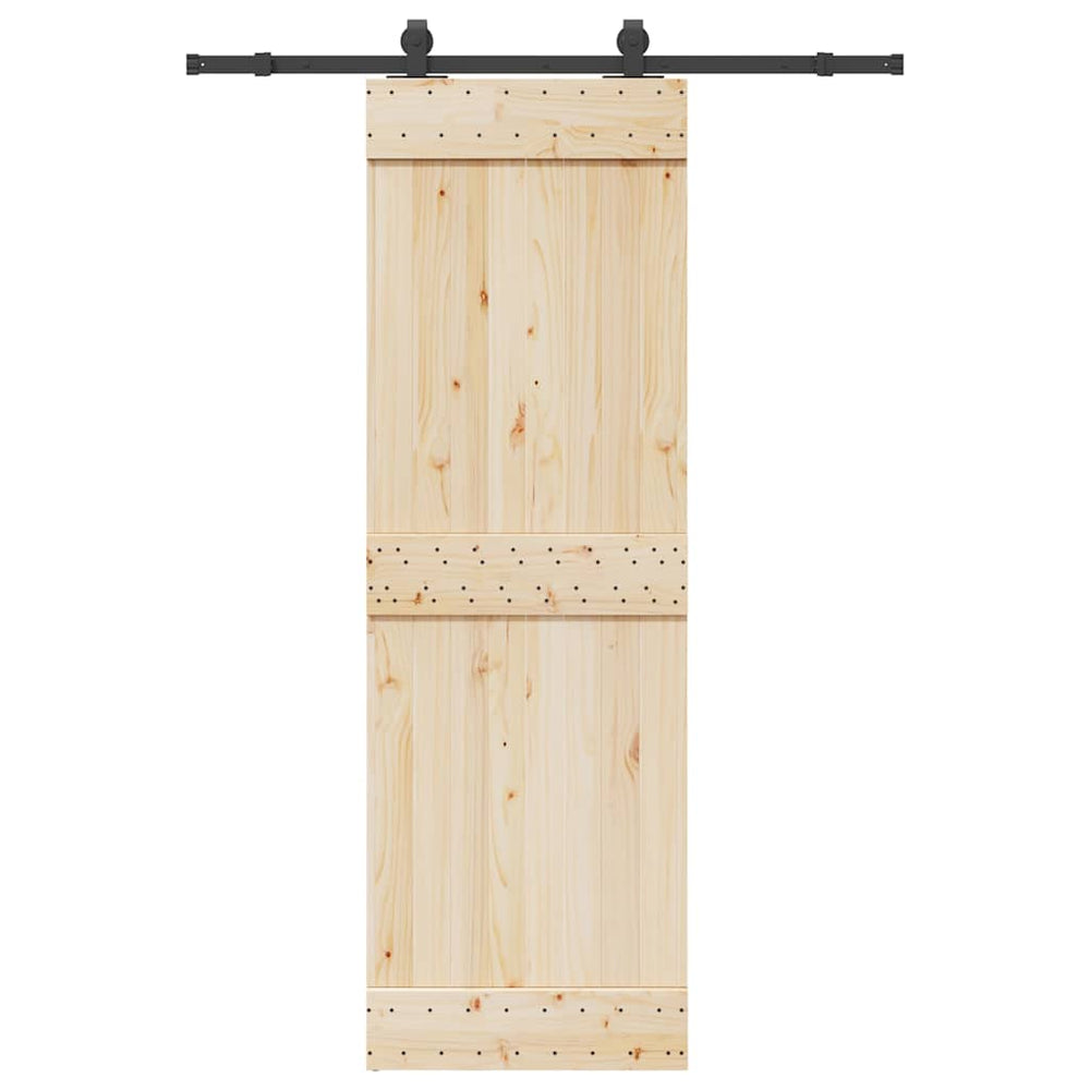 Schiebetürbeschlag Set 152,5 cm Stahl Schwarz