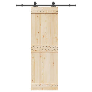 Schiebetürbeschlag Set 152,5 cm Stahl Schwarz