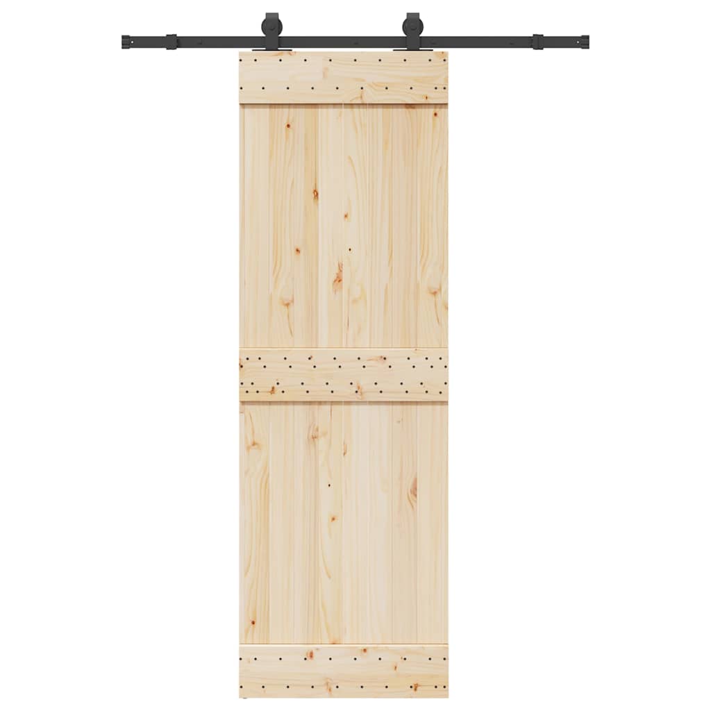 Schiebetürbeschlag Set 152,5 cm Stahl Schwarz