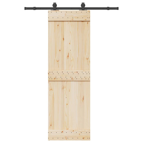Schiebetürbeschlag Set 152,5 cm Stahl Schwarz