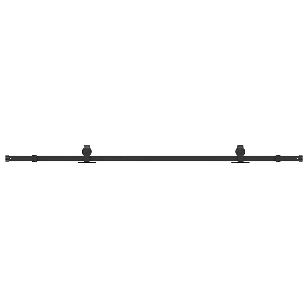 Schiebetürbeschlag Set 213 cm Schwarz Stahl