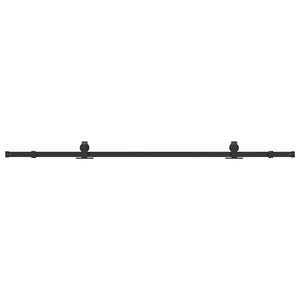 Schiebetürbeschlag Set 213 cm Schwarz Stahl