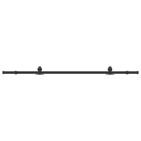 Schiebetürbeschlag Set 213 cm Schwarz Stahl