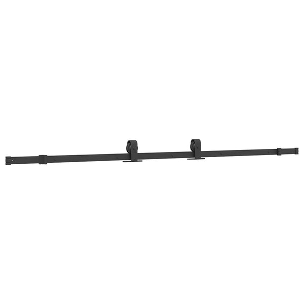 Schiebetürbeschlag Set 213 cm Schwarz Stahl