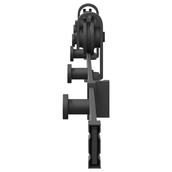 Schiebetürbeschlag Set 213 cm Schwarz Stahl