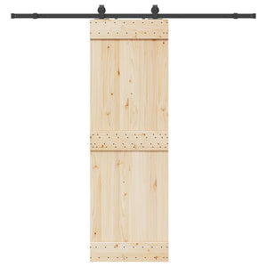 Schiebetürbeschlag Set 213 cm Schwarz Stahl