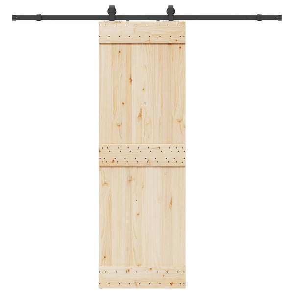 Schiebetürbeschlag Set 213 cm Schwarz Stahl
