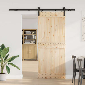 Schiebetürbeschlag Set 200cm Stahl Schwarz