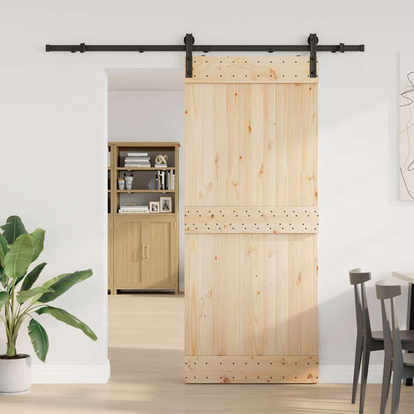 Schiebetürbeschlag Set 200cm Stahl Schwarz