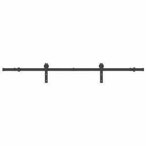 Schiebetürbeschlag Set 200cm Stahl Schwarz
