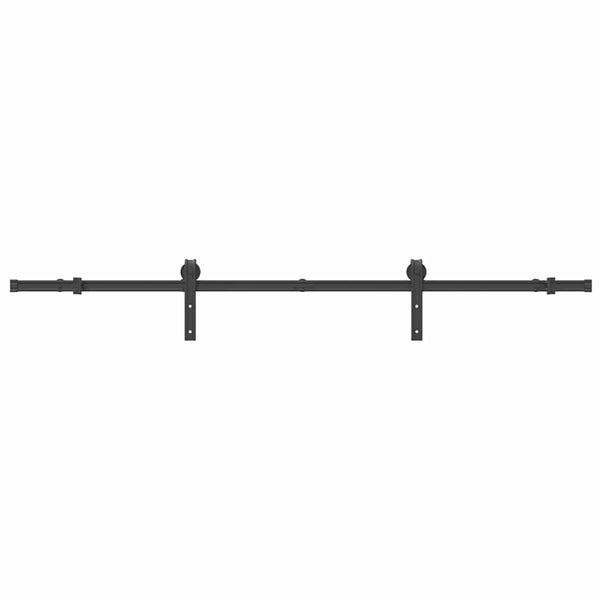 Schiebetürbeschlag Set 200cm Stahl Schwarz