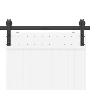 Schiebetürbeschlag Set 200cm Stahl Schwarz