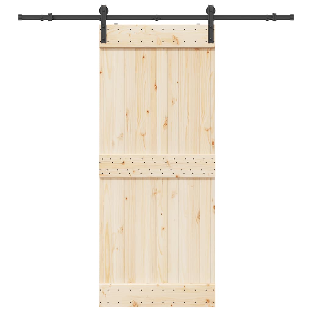 Schiebetürbeschlag Set 200cm Stahl Schwarz