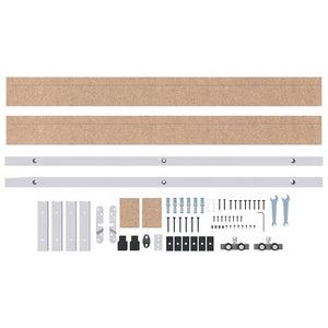 Schiebetürbeschlag Set – 183 cm, Silber