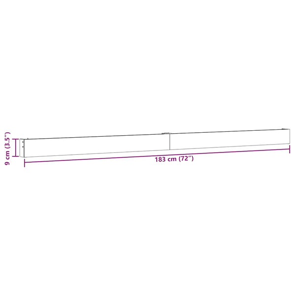 Schiebetürbeschlag Set – 183 cm, Silber
