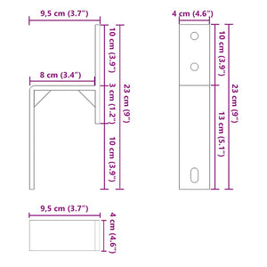 Scheunentür Bypass Halterungen für Flachschiene, 5er Set
