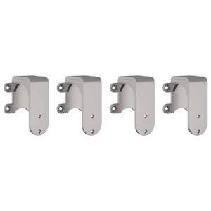 Scheunentür Bypass Halterungen Edelstahl 4er-Set