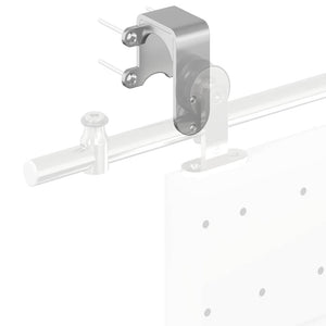 Scheunentür Bypass Halterungen Edelstahl 4er-Set
