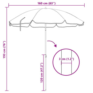 Tarnung Sonnenschirm Polyester 161x161x193cm