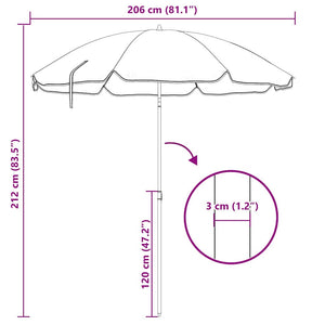 Strand Sonnenschirm Tarnung 206x206 cm