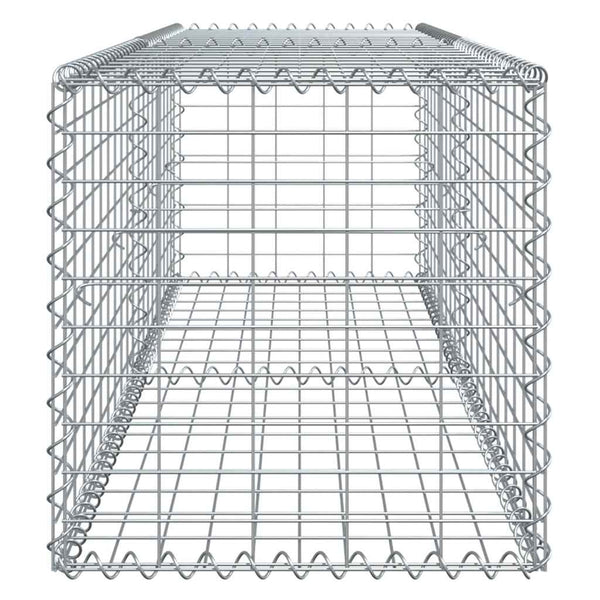 Gabione mit Deckel 200x50x50 cm Verzinkt
