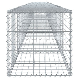 Gabione mit Deckel, 800x50x50 cm, Verzinkt
