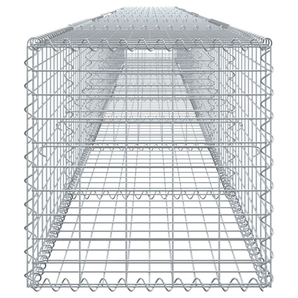 Gabione mit Deckel, 800x50x50 cm, Verzinkt