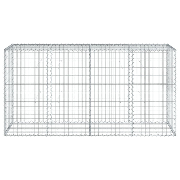 Gabione mit Deckel 200x50x100 cm, Verzinkt