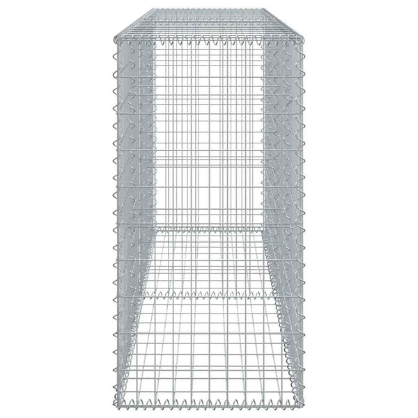 Gabione mit Deckel 200x50x100 cm, Verzinkt