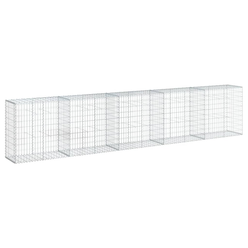 Gabione mit Deckel 500x50x100cm Verzinkt