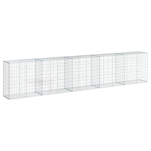 Gabione mit Deckel 500x50x100cm Verzinkt