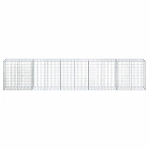 Gabione mit Deckel 500x50x100cm Verzinkt