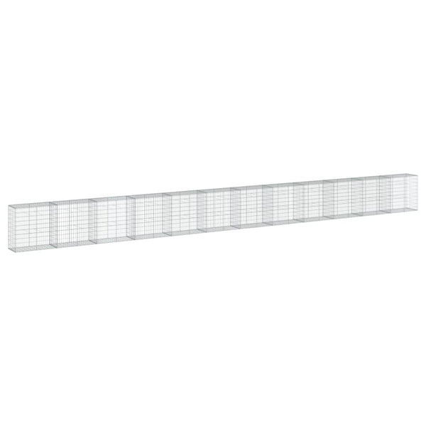 Gabione mit Deckel, 120x50x100 cm, verzinkt