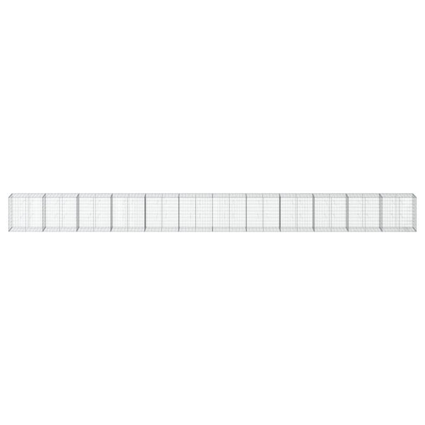 Gabione mit Deckel, 120x50x100 cm, verzinkt