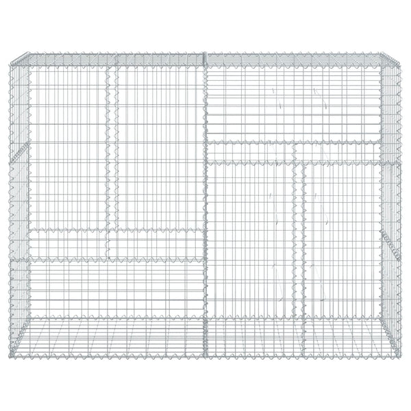 Gabione mit Deckel 200x50x150 cm Verzinkt