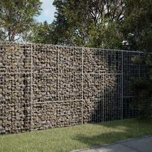 Gabione mit Deckel 200x50x150 cm Verzinkt