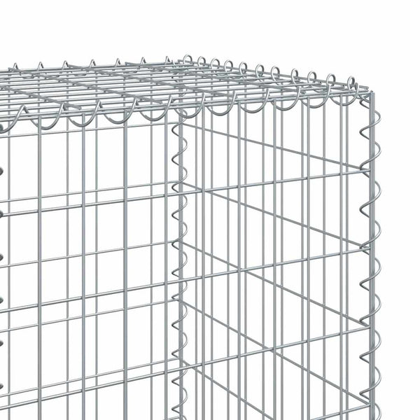Gabione mit Deckel, 100x50x150 cm, verzinkt