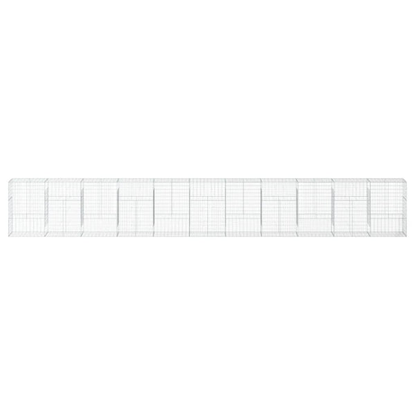Gabione mit Deckel, 110x50x150 cm, Verzinkt