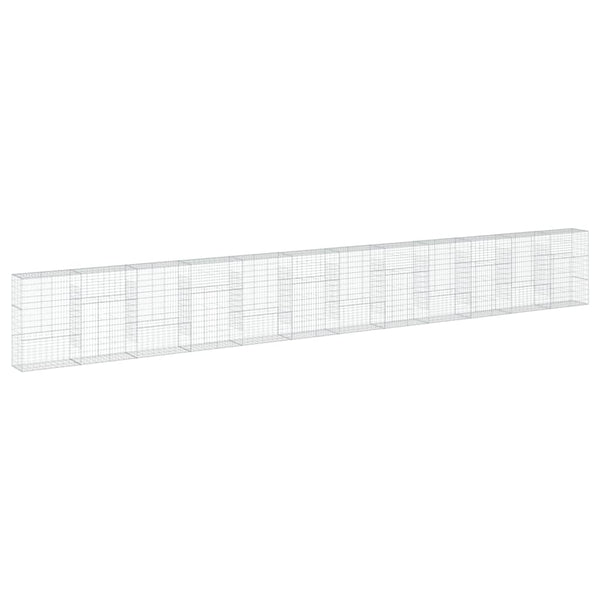 Gabione mit Deckel, 120x50x150 cm, verzinkt